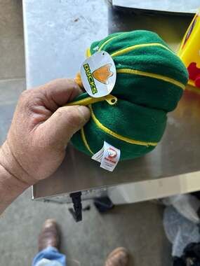 Plushland Oregon Ducks Mascot Basketball Bear 2-in-1 Transformable Plush Ball